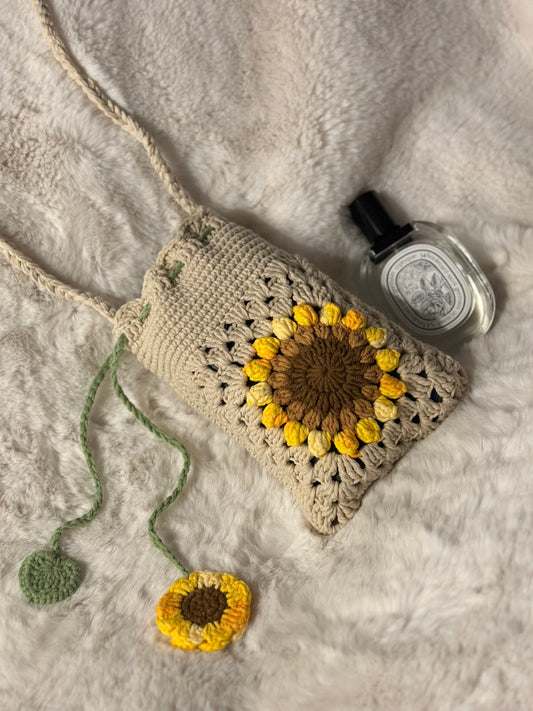 Sunflower Crochet Bag